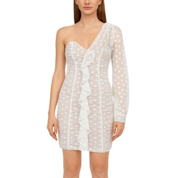 Majorelle LaBella One Sleeve Mini Dress in White NWOT Size Small